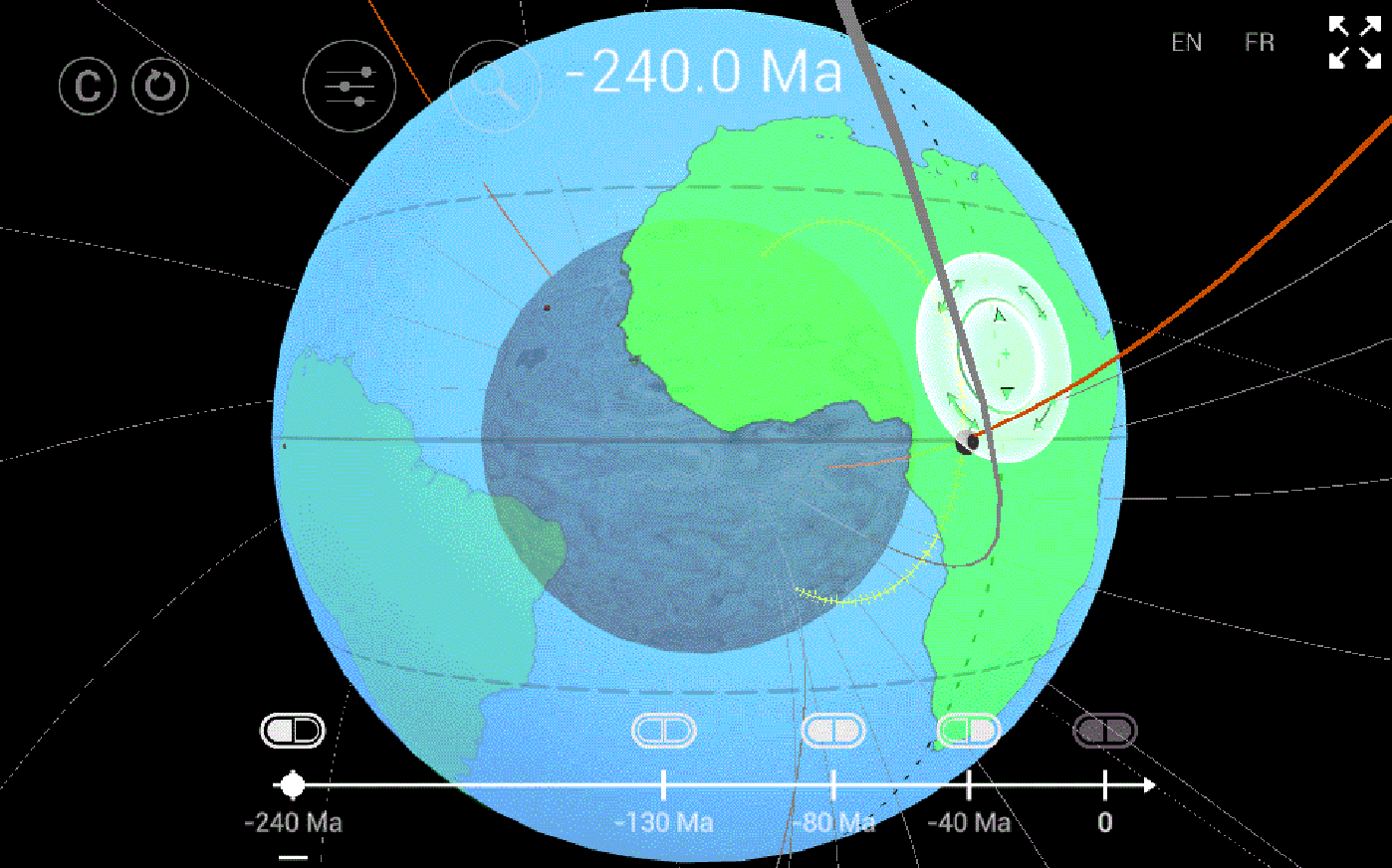 Détermination du paléo-pôle magnétique virtuel